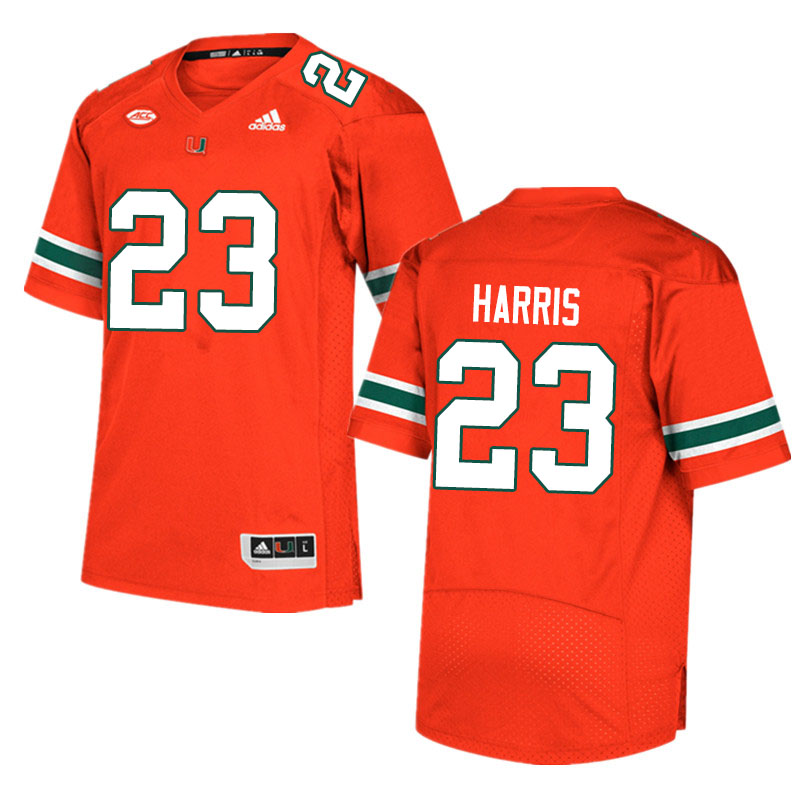 Adidas Miami Hurricanes #23 Cam'Ron Harris College Football Jerseys Sale-Orange